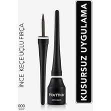 Luxury Yoğun Pigmentli Ince Keçe Fırçalı Yarı Mat Dipliner (Siyah) - DIPLINER-000BLACK-8690604330003 1 Adet