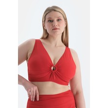 Dagi Kırmızı Korseli Toparlayıcı Bikini Üst