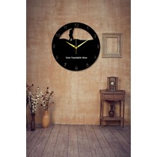 Atatürk Anafartalar Duvar Saati - Firma Veya Isim Yazdırılabilir - Atatürk Ahşap Duvar Saati 40X40C