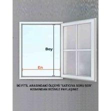 Hümay Yapı Sabit Sök Tak Pencere Sinekliği Beyaz (En: 0-70 Cm. Boy: 0-130 Cm)