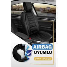 
honda Integra Yarı Deri Oto Koltuk Kılıfı 5 Li Set Tuna Seri Siyah