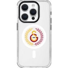 Galatasaray iPhone 15 Pro Uyumlu Galatasaray Yaprak Arma Magsafe Lisanslı Telefon Kılıfı