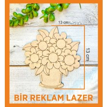 Ahşap Boyanabilir Dekoratif Çiçek Buketi Boyama Bahar Dekorasyonu Aktivite Kreş