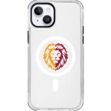 Galatasaray iPhone 13 Uyumlu Galatasaray Parçalı Aslan Magsafe Lisanslı Telefon Kılıfı