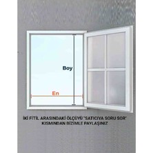 Menteşeli Pencere Sinekliği Beyaz (En: 0-70 Cm. Boy: 0-130 Cm) Istenilen Ölçüde