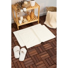 Leoline %100 Pamuk Premium 2'li Ayak Havlusu - Krem