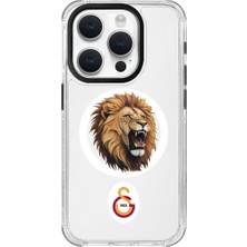 Galatasaray iPhone 15 Pro Uyumlu Galatasaray Aslan Kükre Arma Magsafe Lisanslı Telefon Kılıfı