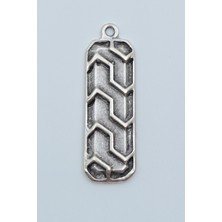 Çubuk Bar Gümüş Kaplama Kolye Ucu