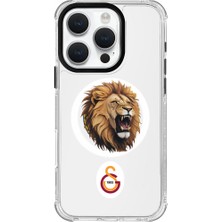 iPhone 16 Pro Uyumlu Galatasaray Aslan Kükre Arma Şeffaf Magsafe Lisanslı Telefon Kılıfı