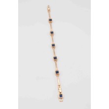 Glare Jewellery Shesra Lacivert Taşlı Bileklik(17+2cm)