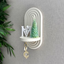 Duvar Askılı Anahtarlık, Duvar Rafı (Hand Made)-Bej