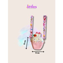 Kız Çocuk Cupcake Dondurma Figürlü Ayarlanabilir Çıkartılabilir Askılı Silikon Çanta Cüzdan