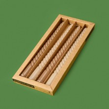 Mumsan 4'lü Burgulu Parlak Şamdan Mumu - Kahverengi / Bej - 25 cm