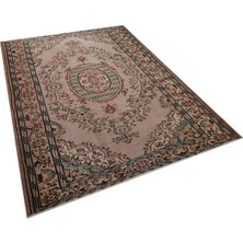 El Dokuma %100 Yün Türk Vintage Halı Yerli Üretim ÖLÇÜ;180X254