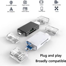 Foxyn FXN-826 6in1 Pc Telefon Type C To Mikro USB Taşınabilir Sd Tf Hafıza Kart Okuyucu Otg Çevirici