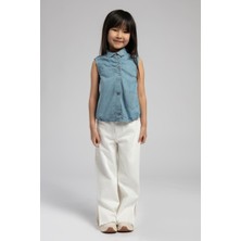York Kız Çocuk Jean Gömlek Denim