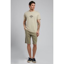 Lev Erkek O Yaka T-Shirt Bej