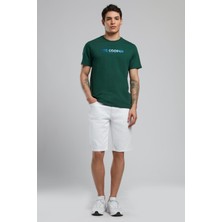 Lee Cooper Ember Erkek %100 Pamuk O Yaka T-Shirt Zümrüt
