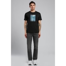 Lee Cooper Tino Erkek %100 Pamuk O Yaka T-Shirt Siyah