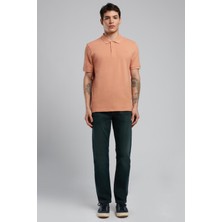 Lee Cooper Twins Erkek %100 Pamuk Polo Yaka T-Shirt Somon