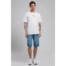 Lee Cooper Noira Erkek %100 Pamuk O Yaka T-Shirt Beyaz