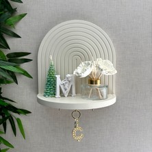 Merkare Iskandinav, Bohem Dekoratif Anahtarlık, Duvar Rafı, Duvar Süsü-Bej