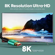 Foxyn FXN-H1M5 Yüksek Hızlı Pvc 4K 8k HDMI 2.1 120Hz Tv Hdtv Uyumlu HDMI Kablo-1.5m