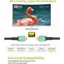 Foxyn FXN-H1M5 Yüksek Hızlı Pvc 4K 8k HDMI 2.1 120Hz Tv Hdtv Uyumlu HDMI Kablo-1.5m