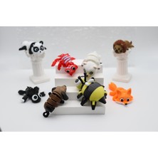 Sevimli Hareketli Eğitici Hayvan Figürü / Oyuncak - 9'lu Karışık Set