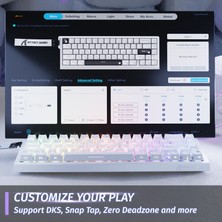 Miaxtreme Attack Shark X68HE Rapid Trigger 0.125MS Manyatik Switch Rgb App Uygulamalı Gaming Oyuncu Klavye