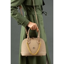 Just Polo JP4076 Kadın  gofraj Baskılı Çıkarılabilir Zincir Aksesuarlı Yeni Sezon  El ve Omuz Çantası OZT4076