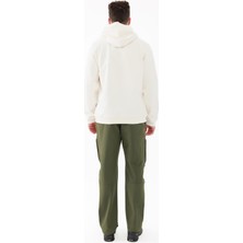 2AS Oliver Erkek Kapüşonlu Sıfır Yaka Sweatshirt Beyaz