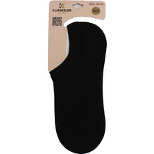 Kardeşler Çorap Kadın Siyah Görünmez Sneakers Çorap 4'Lü Paket