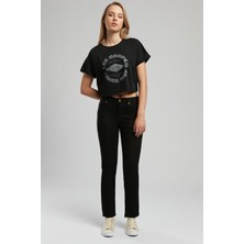 Lorina Kadın O Yaka T-Shirt Siyah