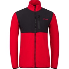 2AS Cliff Erkek Parçalı Ince Polar Sweatshirt Kırmızı