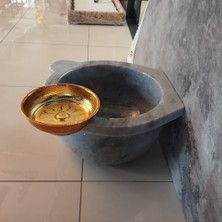 Gri Mermer Düz Kurna