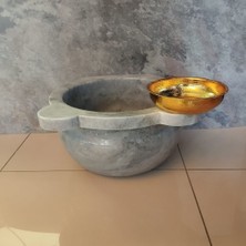 Gri Mermer Düz Kurna