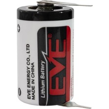 Eve ER14250/3PT 1/2AA - 3.6 Volt Kısa Boy Puntalı Lityum Pil