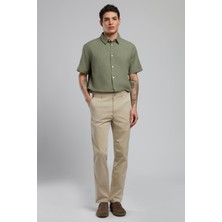 Lee Cooper New Normal Bel Dar Kesim Düz Paça Bej Erkek Pantolon