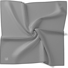 Lêvi D'or Levidor Düz Twill İpek Eşarp - Füme