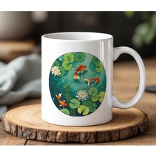 BB Design Akvaryum Tasarımlı Beyaz Seramik Baskılı Kupa Bardak 330 ml