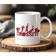 BB Design Crossfit Tasarımlı Beyaz Seramik Baskılı Kupa Bardak 330 ml