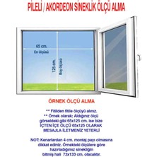 Akordeon Pileli Pilise Kapı Sineklik Beyaz, 90X210 Cm. Istenilen Ölçüde