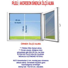Akordeon Pileli Pilise Pencere Sineklik Beyaz, 70*130 Cm., Istenilen Ölçüde