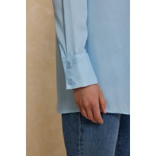 Merve Gültekin Çizgili Basic Poplin Gömlek