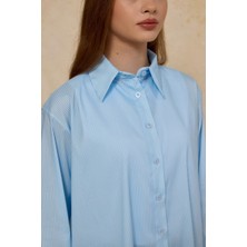 Merve Gültekin Çizgili Basic Poplin Gömlek