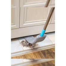 Destpak Köşe Bucak Fırçası Mikrofiber Başlıklı Girintili Yüzey Dip Köşe Raf Temizleme Mopu Toz Alma Fırçası