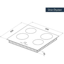 Luxell 16-4tb Siyah  Indiksiyonlu Ankastre Ocak-Zircon Better
