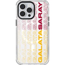 iPhone 14 Pro Max Uyumlu Galatasaray Dikey Metin Şeffaf Lisanslı Telefon Kılıfı