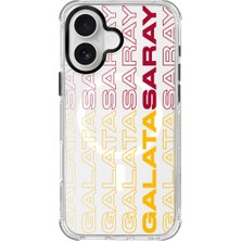 Galatasaray iPhone 16 Uyumlu Galatasaray Dikey Metin Lisanslı Telefon Kılıfı